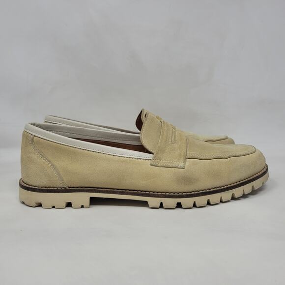 Paire & Fils Loafers Mens EU39 US6 Champagne Beige Suede L'Embellie Casual Work - Picture 2 of 14
